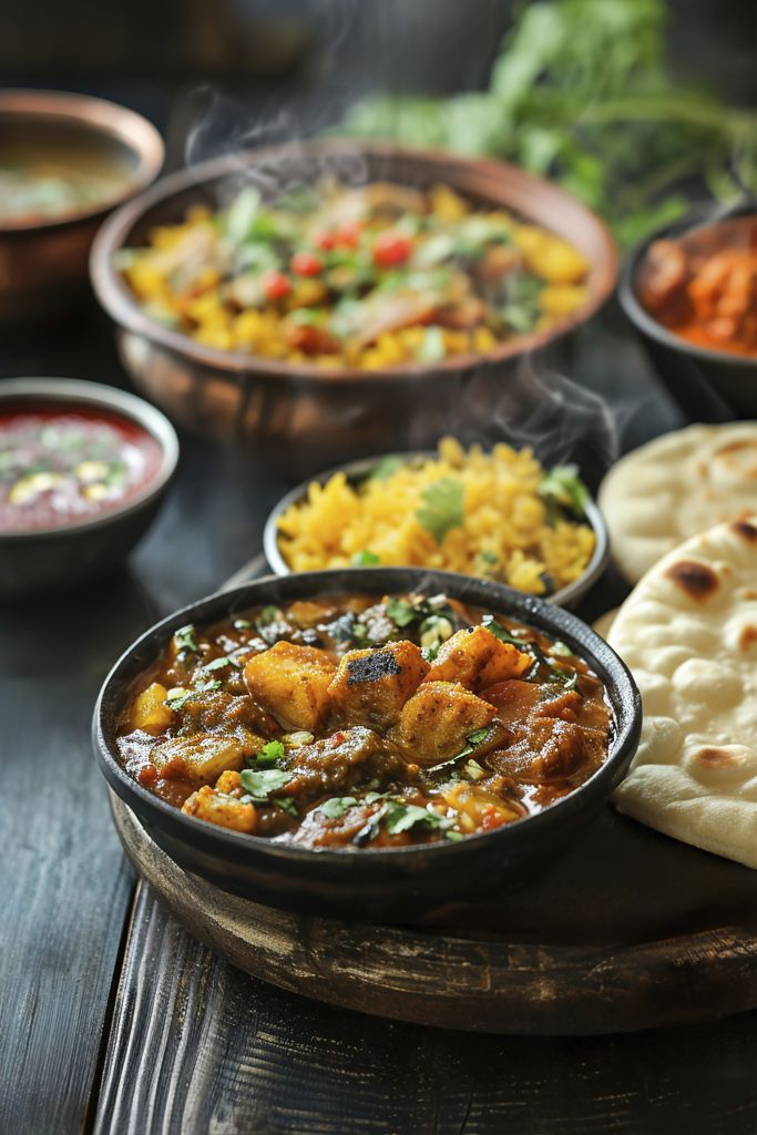 Chef preparing traditional South Indian dishes